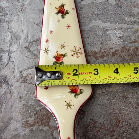 Villeroy & Boch Rare Christmas Motif Bells Snowflakes Pie Server Vintage Estate. - Picture 9 of 9